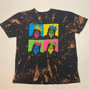 Biggie Smalls Notorious B.I.G. Mens T Shirt Size XL Graphic Black Paint Splash
